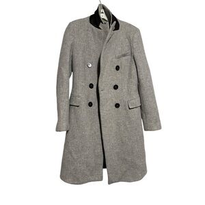 Zara Women Double-Breasted Coat. Size S. Grey.